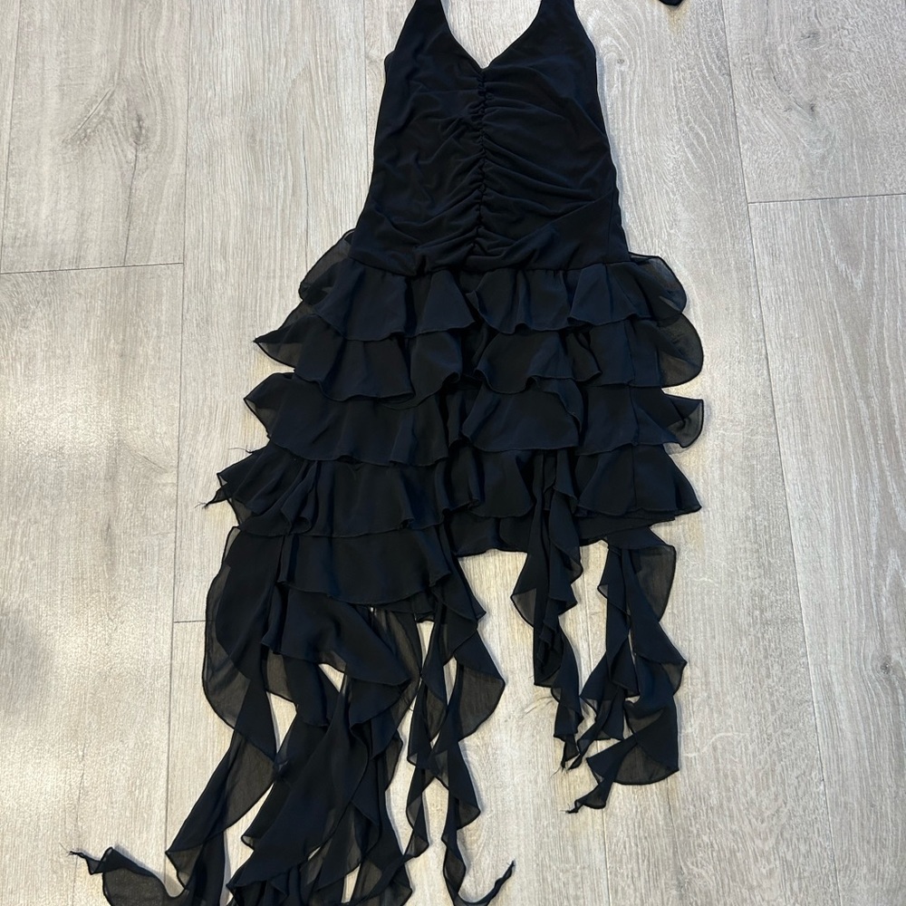 Cache Black Asymmetrical Halter Dress - Picture 8 of 9
